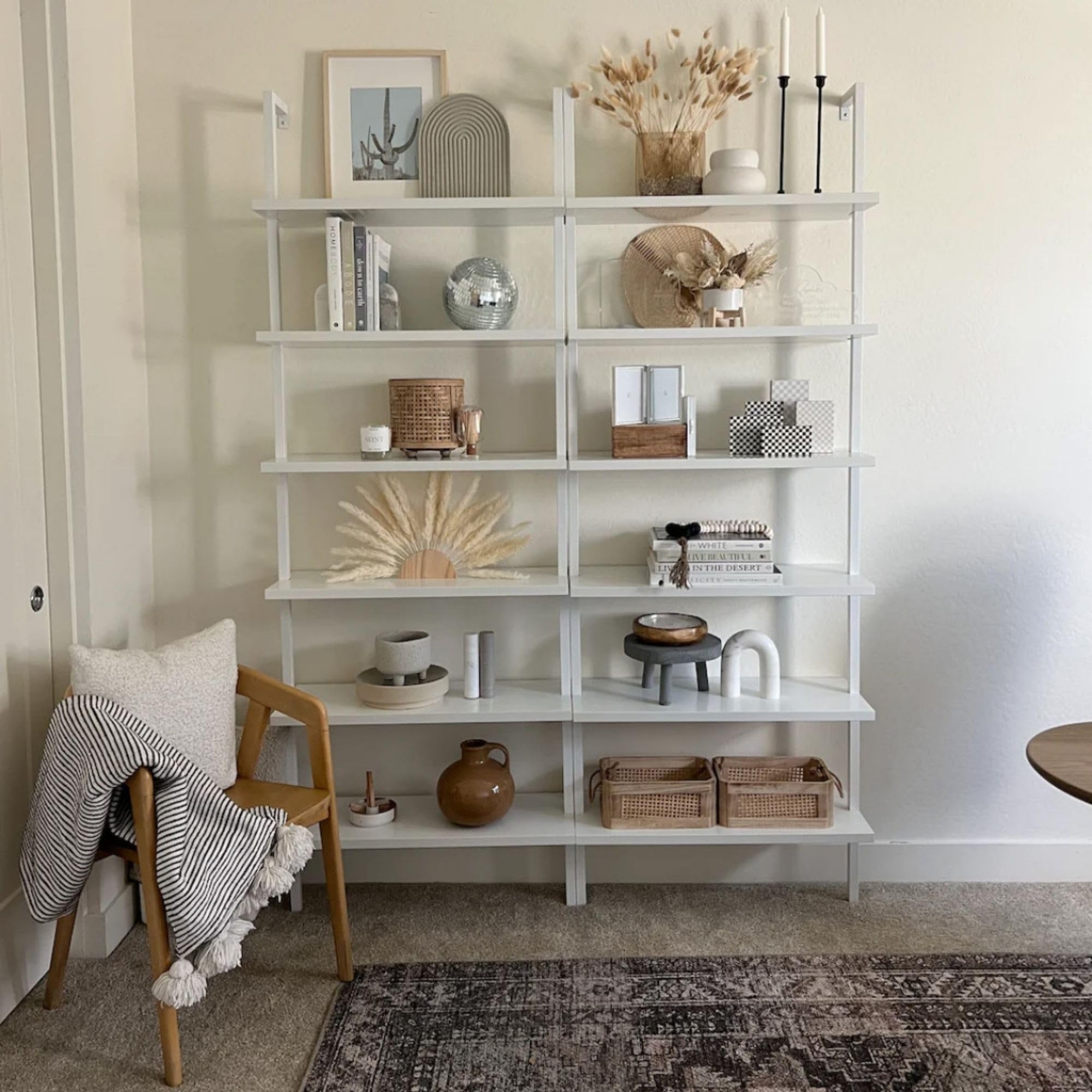 Amazon.com: Nathan James Theo 6-Shelf Tall Modern Bookshelf, Wall